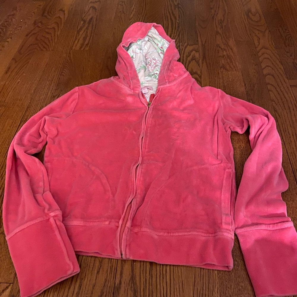 COPY - COPY - Lilly Pulitzer Pink Zip Up Sweatshirt